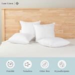 LANE LINEN 4-Pack 18x18 White Throw Pillow Inserts for Cozy Couch and Bed Decor. - Image 4