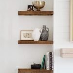 QEEIG 16" Floating Shelves - Set of 3 Rustic Brown Wall Shelves for Bathroom, Kitchen, Bedroom & Living Room Decor. - Image 9