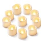Homemory 24-Pack Flameless LED Tea Lights Candles Battery Operated, 200+Hour Fake Electric Candles TeaLights for Votive, Aniversary, Wedding Centerpiece Table Decor, Funeral, Halloween, Christmas