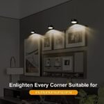 3-Pack Battery-Powered Magnetic Picture Lights with Remote, Dimmable Timer, and 3 Modes for Art Frames. - Image 2