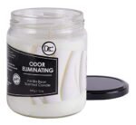 Vanilla Bean Scented Candle: Eliminates 95% of Pet, Smoke, and Food Odors - 80-Hour Burn - 12 oz Premium Soy Blend - Image 2
