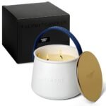 Scandinavian Style 3-Wick Scented Candle - Long-Lasting, Non-Toxic Ceramic Jar, Minimalist Design for Summer Nights. - Image 8