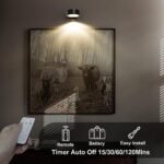 3-Pack Battery-Powered Magnetic Picture Lights with Remote, Dimmable Timer, and 3 Modes for Art Frames. - Image 4