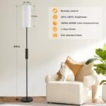 Ambimall 64" Modern Floor Lamp with Remote, Dimmable Color Temperature & Brightness, 9W Bulb for Living Room, Bedroom, Office. - Image 2