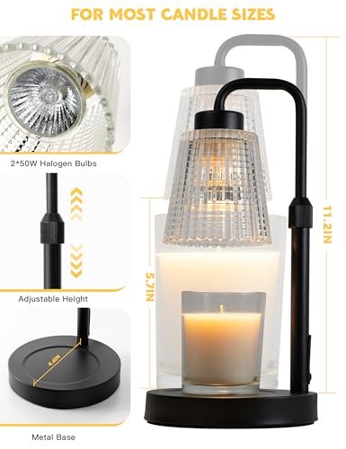 41dN2o5mjGL._SL500_.jpg GODONLIF Candle Warmer Lamp with Timer – Dimmable Wax Melt Warmer for Jar Candles, Ideal Birthday and Housewarming Gifts for Women and Moms. - Image 5