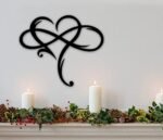 AOOLVY Infinity Heart Wall Decor: Unique Metal Art Love Sign for Home, Wedding, and Living Room (Black, 15.7x14 inch) - Image 6