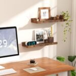 Upsimples Floating Wall Shelves Set of 6 - Wooden Decor Storage for Bedroom, Living Room, Kitchen, and Bathroom. - Image 7