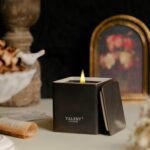 Shop Modern Rustic Ceramic Candle Jars: Non-Toxic Soy Candles with Dark Leather & Oud Scents for Home. - Image 5