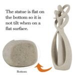 Trycooling Kissing Lovers Sculpture: Abstract Resin Statue for Modern Home & Office Decor - Image 3
