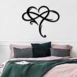 AOOLVY Infinity Heart Wall Decor: Unique Metal Art Love Sign for Home, Wedding, and Living Room (Black, 15.7x14 inch) - Image 5
