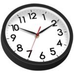 Modern 8-Inch AKCISOT Silent Battery-Operated Wall Clock - Classic Design for Office, Home, and More (Black) - Image 8