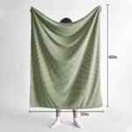 Geniospin 280GSM Soft Lightweight Throw Blanket – Fuzzy, Warm, and Breathable (Sage Green, 50"x60") - Image 5