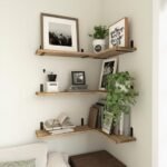 WOPITUES Set of 6 Wood Floating Shelves for Wall Decor - Rustic Brown Farmhouse Shelves for Bedroom, Bathroom, and Living Room. - Image 5