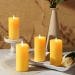 6-Pack 100% Pure Beeswax Pillar Candles - 210-Hour Burn Time, Organic, Unscented, Dripless & Smokeless, Perfect for Home & Events, 2x4 in Size. - Image 8