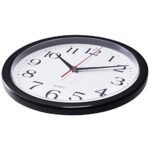 Bernhard Products 10-Inch Black Wall Clock: Silent, Non-Ticking Quartz Movement for Home, Office, Kitchen & Classroom. - Image 3