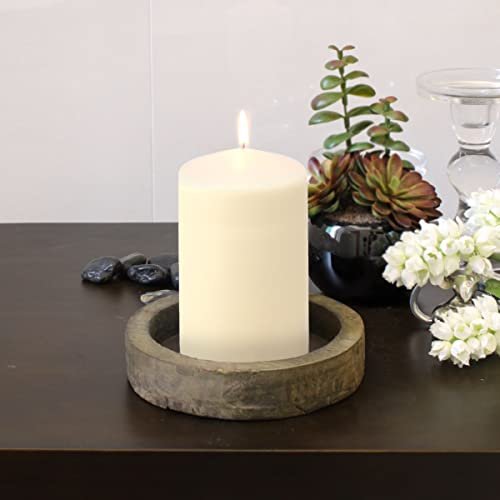 41li84uYyL._SL500_.jpg Stonebriar 6-Pack Tall Unscented Ivory Wax Pillar Candles - 3 x 6 Inches, 65 Hour Burn Time. - Image 9