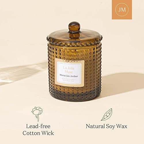 41mLt2MvupL._SL500_.jpg LA Jolie Muse Sahara Amber Candles: Luxury Scented Soy Candles in Glass Jars, Perfect Gifts for Men & Women, 75-Hour Burn Time, 10 oz. - Image 6