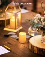 SHYMERY 24-Pack Flameless Votive Candles - 200+ Hour Battery-Operated LED Tea Lights in Warm White for Weddings, Halloween, and Christmas Decor (1.5" x 1.7") - Image 5