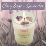 ORCHID AURA Soy Candles with Healing Crystals: Citrine, Rose Quartz, Amethyst. Set of 3, 2.47oz. Scents: Eucalyptus + Lemongrass, Jasmine + Sandalwood, Clary Sage + Lavender. - Image 4