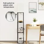 SUNMORY Modern Floor Lamp with Shelves, 3-Color Temperature Bulb, Ideal for Living Rooms & Bedrooms (Black) - Image 8