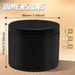24-Pack 8oz Black Candle Tins with Lids for Candle Making - Premium Matte Containers for Small Businesses. - Image 2