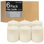 White Unscented Pillar Candles - 2.7x3 inches, 30-hour burn time, 6 Pack - Ideal for Weddings & Events. - Image 8