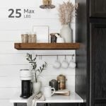 QEEIG 16" Floating Shelves - Set of 3 Rustic Brown Wall Shelves for Bathroom, Kitchen, Bedroom & Living Room Decor. - Image 4