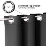 ChrisDowa Dark Grey Grommet Blackout Curtains - 2-Panel Thermal Insulation for Bedroom & Living Room (42x63 Inch) - Image 3