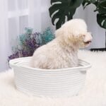 ABenkle Small Rope Baskets with Handles - Durable Decorative Storage Organizer, 12"x8"x5", White - Perfect for Mother's Day, Easter & Baby Showers - Image 4