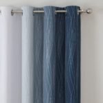 Estelar Navy Blue & Grey Blackout Curtains, 84" Long Grommet Drapes, Thermal Insulated, Room Darkening, Set of 2 Panels (52Wx84L) - Image 4