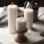 White Unscented Pillar Candles - 2.7x3 inches, 30-hour burn time, 6 Pack - Ideal for Weddings & Events. - Image 5