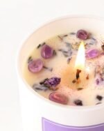 AOOVOO Lavender Candles for Women - Aromatherapy Soy Candle with Crystals, 7oz Gift for Birthdays & Mother's Day. - Image 3