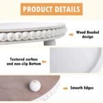 HPC Decor 12" Round White Distressed Wood Tray - Rustic Farmhouse Decorative Tray for Living Room, Kitchen, or Coffee Table. - Image 6