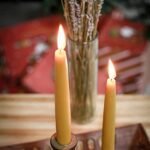 Natural Beeswax Taper Candles by DEYBBY – Smokeless, Dripless, Long-Lasting, Non-Toxic, 8-inch, 6-Pack. - Image 3