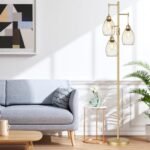 Dimmable Gold Tree Floor Lamps with 3 Teardrop Cage Heads - 800 Lumens LED for Living Room & Office - Image 8