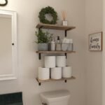WOPITUES Set of 6 Wood Floating Shelves for Wall Decor - Rustic Brown Farmhouse Shelves for Bedroom, Bathroom, and Living Room. - Image 4