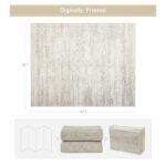 Shop Srugn 8x10 Washable Area Rugs: Ultra Soft Faux Wool, Non-Slip, Vintage Print for Living Rooms & Bedrooms. - Image 2