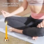 Set of 50 Drip-Free 20-Minute Pure Beeswax Mini Taper Candles for Meditation (No Holders) - Image 4