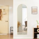 Sweetcrispy 59"x16" Arched Full Length Mirror with Slim Aluminum Frame—Ideal for Bedroom or Cloakroom, Gold Finish. - Image 2