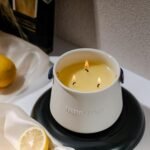 Scandinavian Style 3-Wick Scented Candle - Long-Lasting, Non-Toxic Ceramic Jar, Minimalist Design for Summer Nights. - Image 5