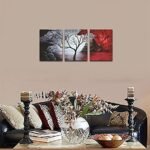 Wieco Art Cloud Tree 3-Piece Canvas Set: Modern Abstract Seascape Prints for Home Wall Decor. - Image 9