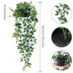 Whonline Artificial Hanging Plants - Small Potted Decor for Indoor/Outdoor Aesthetic Office & Living Room (1 Pack) - Image 2