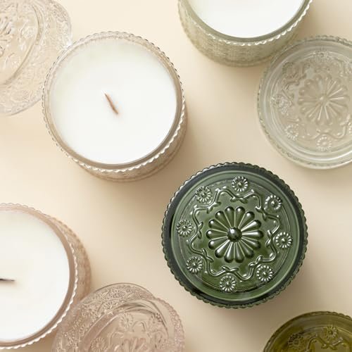511NFZ9qS4L._SL500_.jpg LA JOLIE MUSE Eucalyptus & Alpine Sage Scented Candles: Large 19oz Wood Wick, 90-hour Burn, Decorative Glass, Natural Soy Wax. - Image 7