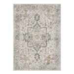 GENIMO 8x10 Vintage Area Rug: Machine Washable, Non-Slip, Lightweight Chenille for Living Room, Office, Bedroom, Dining Room in Light Taupe Brown - Image 8