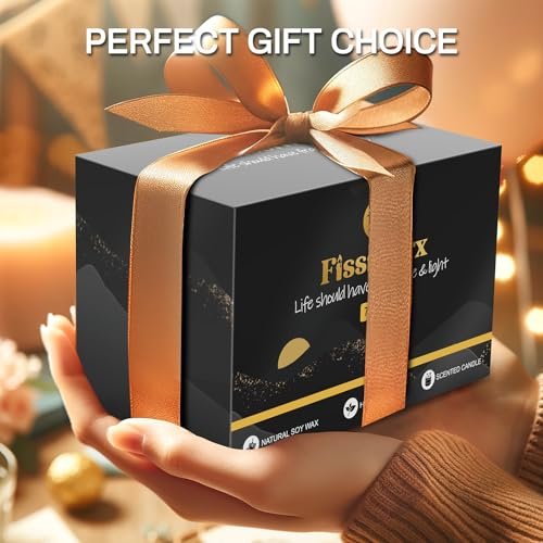 514u-ncJaZL._SL500_.jpg Fissiworx Vanilla Scented Candle Set (2 Pack) - Odor Eliminating, Stress Relief, 15oz, 110 Hours, Long-Lasting Soy Wax Gift for Women. - Image 6