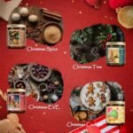 4-Pack Christmas Candle Set | Scented Soy Candles - Holiday Gifts for Men & Women - Scents of Tree, Spice, Cookies, and EVE - Image 2