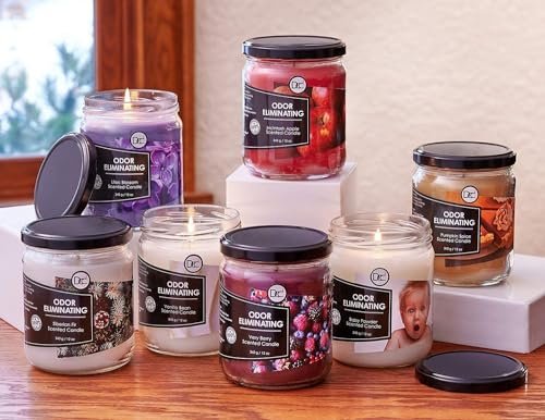 5174vDINMBL._SL500_.jpg Vanilla Bean Scented Candle: Eliminates 95% of Pet, Smoke, and Food Odors - 80-Hour Burn - 12 oz Premium Soy Blend - Image 5