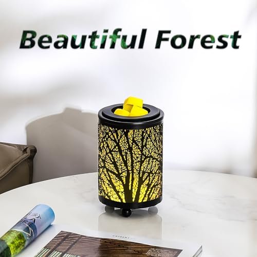517mV51k8bL._SL500_.jpg Leyoue Electric Wax Melt Warmer with PTC Heating & 7-Color LED Light - Ideal for Home, Office, Gifts (Black Forest) - Image 5