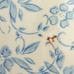 Creative Co-Op DF2720 8" Terracotta Floral Transferware Vase in Blue with Crackle Finish - Image 6
