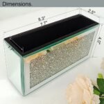GOTHICO Mirrored Remote Holder: Wall-Mounted Diamond Bling Organizer for Remotes, Phones, Wallets (8.3"×2.5"×4") - Image 5